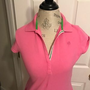 Lilly Pulitzer Dresses - Lilly Pulitzer pink Dress with Green Stripe Medium Lilly Pulitzer Dresses - Lilly Pulitzer pink Dress with Green Stripe Medium
